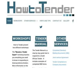 Howtotender.co.za(How to tender) Screenshot