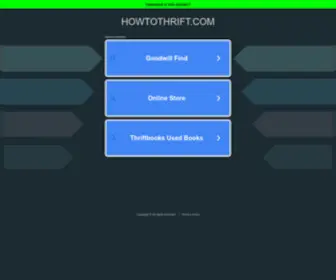 Howtothrift.com(How to Thrift) Screenshot