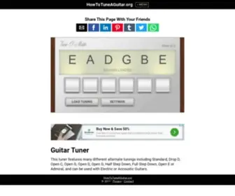 Howtotuneaguitar.org(FREE Online Guitar Tuner App) Screenshot