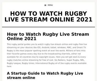 Howtowatchrugby.com(How to Watch Rugby Live Stream Online 2021) Screenshot