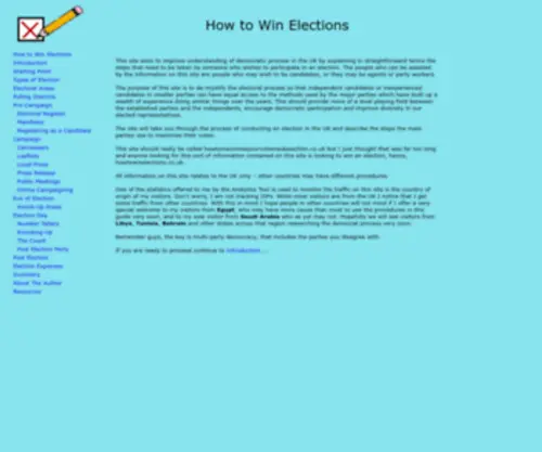 Howtowinelections.co.uk(How to Win Elections) Screenshot