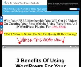 HowtowordpresstrainingVideos.com(How To Build A WordPress Website) Screenshot