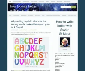 Howtowritebetter.net(How To Write Better with Suzan St Maur) Screenshot