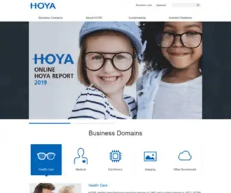 Hoya.com(HOYA株式会社) Screenshot