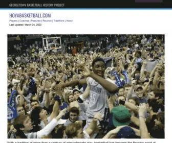 Hoyabasketball.com(Georgetown Basketball History Project) Screenshot