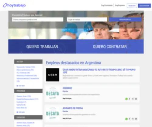 Hoytrabajo.com.ar(Ofertas de Empleo y trabajo en Argentina) Screenshot