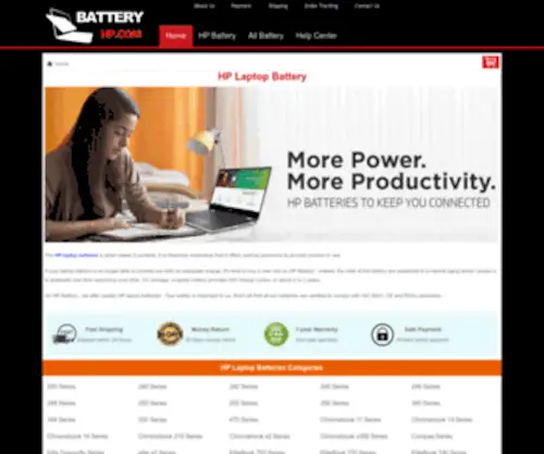 HP-Battery.com(HP Laptop Battery Genuine) Screenshot