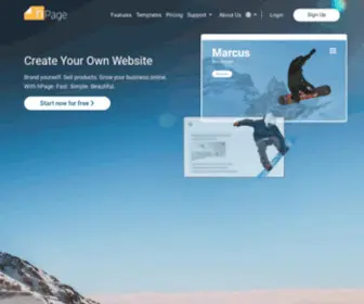 Hpage.com(Create a free website) Screenshot