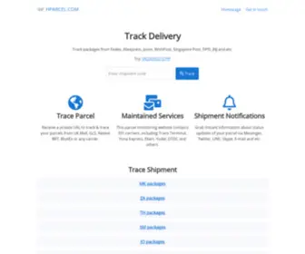 Hparcel.com(Trace Shipment) Screenshot