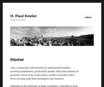 Hpaulkeeler.com(Paul Keeler) Screenshot