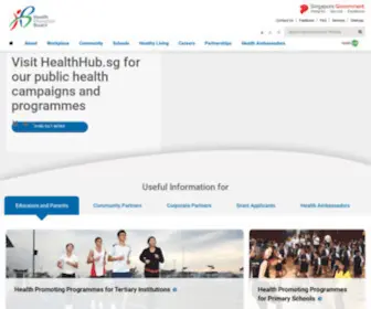HPB.gov.sg(Corporate website of the Health Promotion Board) Screenshot