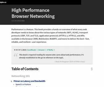 HPBN.co(High Performance Browser Networking (O'Reilly)) Screenshot