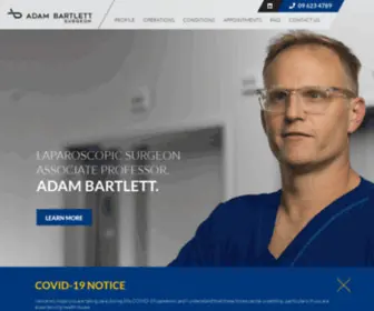 HPbsurgery.co.nz(Dr Adam Bartlett) Screenshot