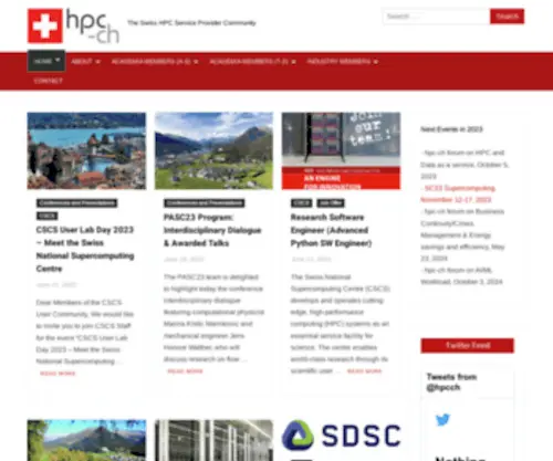 HPC-CH.org(The Swiss HPC Service Provider Community) Screenshot