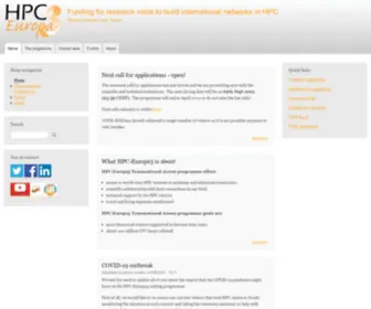 HPC-Europa.eu(Funding for research visits to build international networks in HPC) Screenshot