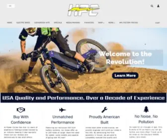 HPcbikes.com(High Performance Electric Bikes Made in the USA) Screenshot