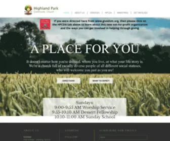 HPCCDSM.org(Highland Park Community Church) Screenshot