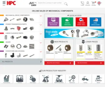 Hpceurope.com(Distance selling of mechanical components) Screenshot