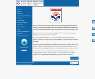 HPCL-Lube.co.in(Hindustan Petroleum Corporation Limited) Screenshot