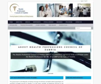 HPCZ.org.zm(Health professions council of zambia) Screenshot