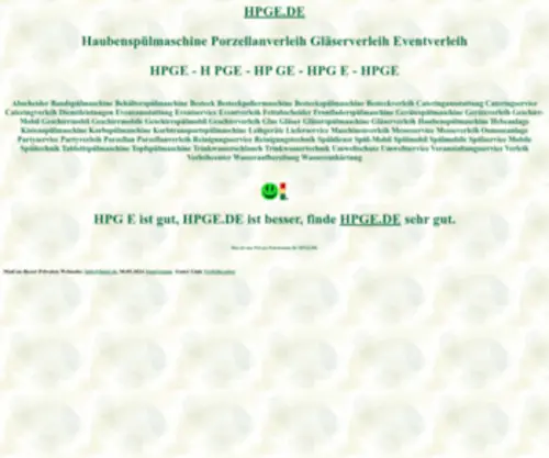 Hpge.de(Haubenspülmaschine) Screenshot