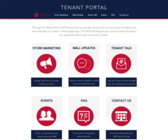 HPgtenantportal.com(The Mall's Tenant Portal) Screenshot