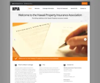 Hpiainfo.com(Hawaii Property Insurance Association) Screenshot