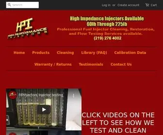 Hpinjectors.com(High Performance Injectors) Screenshot