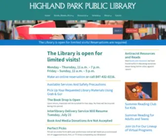 Hplibrary.org(Highland Park Public Library) Screenshot