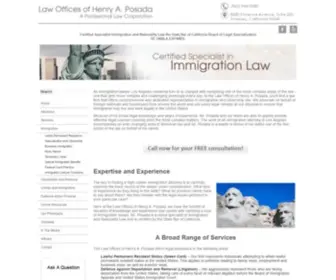 Hposadalaw.com(Immigration Lawyer Los Angeles) Screenshot
