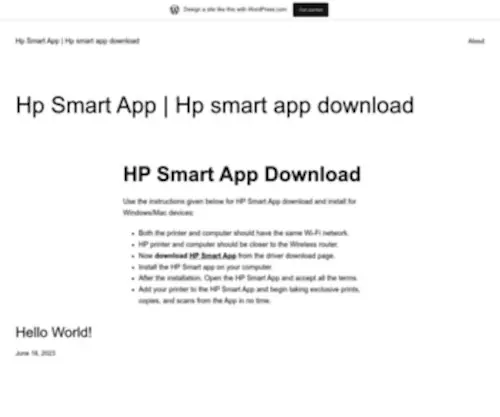 HPsmartappus.wordpress.com(HPsmartappus) Screenshot