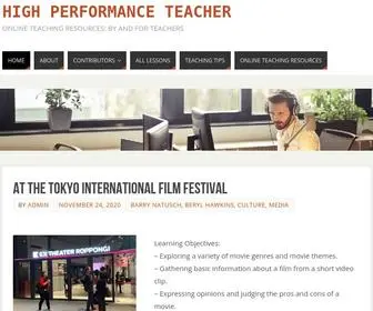 Hpteacher.com(Online Teaching Resources) Screenshot