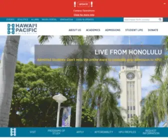Hpu.edu(Hawaii Pacific University) Screenshot