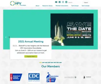 HPvroundtable.org(The official website of the National HPV Vaccination Roundtable) Screenshot