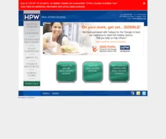HPwreschool.com(HPW Real Estate School) Screenshot