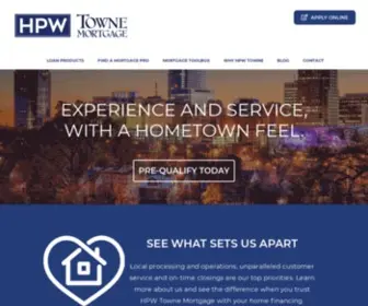 HPwtownemortgage.com(HPW Towne Mortgage) Screenshot