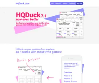 Hqduck.com(For Trivia games) Screenshot