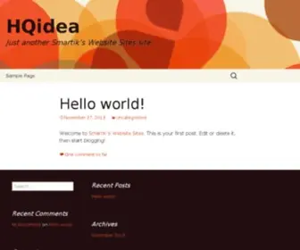 Hqidea.com(Just another Smartik’s Website Sites site) Screenshot