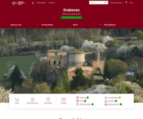 Hrad-Krakovec.cz(Státní hrad Krakovec) Screenshot