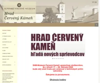 Hradcervenykamen.sk(Múzeum) Screenshot