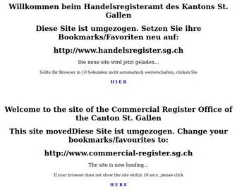 Hrasg.ch(Handelsregisteramt des Kantons St) Screenshot