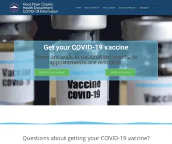 HRccovid19.org(Hood River County Health Department COVID) Screenshot