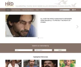 HRdmemorial.org(Celebrating those who were killed defending human rights) Screenshot