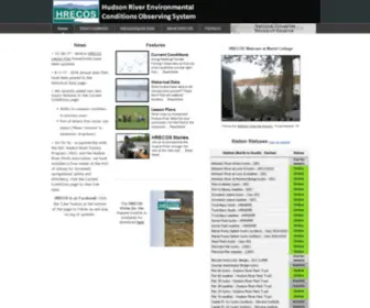 Hrecos.org(Hudson River Environmental Conditions Observing System) Screenshot