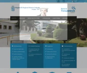 HRhdaqp.gob.pe(Hospital Regional III Honorio Delgado) Screenshot
