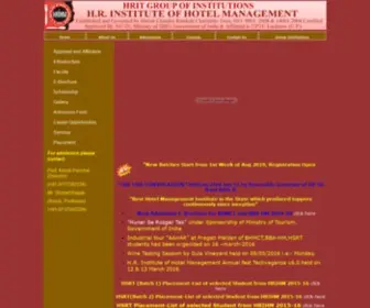 Hrihm.com(Institute of Hotel Management) Screenshot
