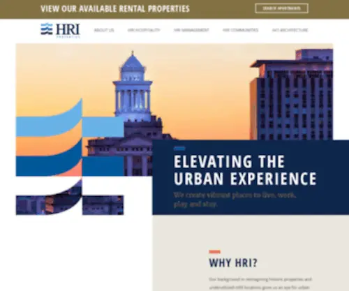 Hrilodging.com(Elevating the urban experience with upscale) Screenshot