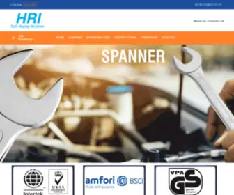 Hritools.com(Hand Tools Manufacturer in India) Screenshot