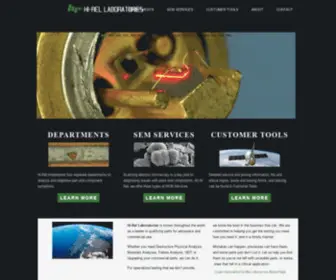 Hrlabs.com(Hi-Rel Laboratories) Screenshot