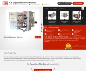 Hrmachines.com(Slitting and Rewinding Machines) Screenshot